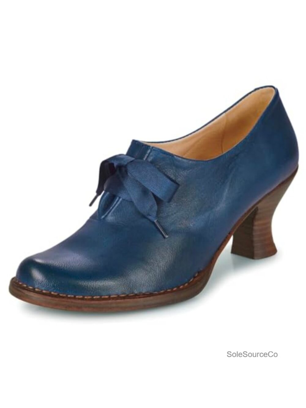 Kitten Heel Oxford Loafers Round Toe Lace Up Bow Pumps 2" Chunky Heel Dress
